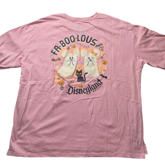 NWT Disneyland Mickey Minnie Cutie Ghost Pink T-Shirt Size Large Halloween - Picture 1 of 6